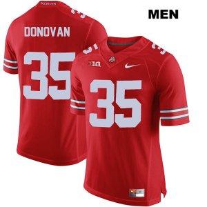 Men's NCAA Ohio State Buckeyes Luke Donovan #35 College Stitched Authentic Nike Red Football Jersey IH20H63VV